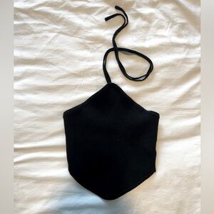 knit crop halter top nwot